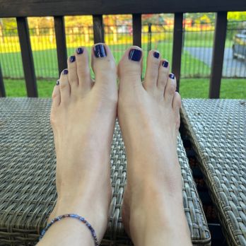 Indulge Nails & Spa - fab pedicure. My "summer is beautiful but life is hard" color. - Nail Technicians Near Me - Victor, New York