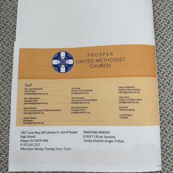 Prosper United Methodist Church - Contact and general information - Churches Near Me - Prosper, Texas Prosper United Methodist Church - Contact and general information - Churches Near Me - Prosper, Texas