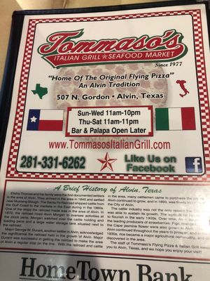 Menu photo 5 Tommasos Italian Grill Alvin, TX