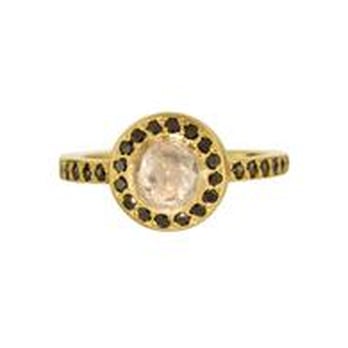 TWIST - L Frank gray diamond with black diamond halo - Jewelry Near Me - Seattle, Washington