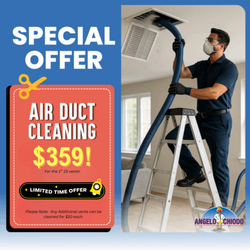 Angelo Chiodo Heating & Air Conditioning - Breathe freely with Angelo Chiodo's duct cleaning sale!
***LIMITED TIME ONLY***