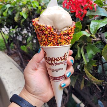 Lappert's Hawaii - Kona coffee with chocolate sprinkle cone - Ice Cream & Frozen Yogurt Near Me - Honolulu, Hawaii Lappert's Hawaii - Kona coffee with chocolate sprinkle cone - Ice Cream & Frozen Yogurt Near Me - Honolulu, Hawaii