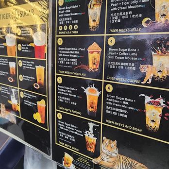 Tiger Sugar - Tiger sugar menu - Bubble Tea Near Me - Philadelphia, Pennsylvania