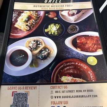 Guadalajara Grill - 9/12/26: menu - Mexican Near Me - Reno, Nevada