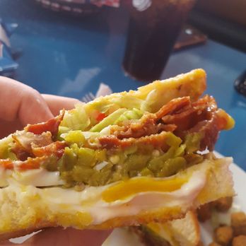 Furrbies - Mega BLT with added broken yolk and green chillies!! Amazing! - Burgers Near Me - Amarillo, Texas