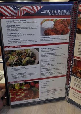 Menu photo 4 America Las Vegas, NV