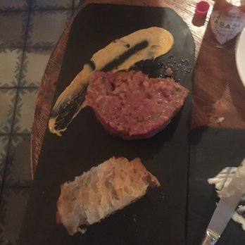 Santagustina - Half the steak tartare. We were so excited when it came we forgot to take the photo - Bars Near Me - Barcelona, B Santagustina - Half the steak tartare. We were so excited when it came we forgot to take the photo - Bars Near Me - Barcelona, B