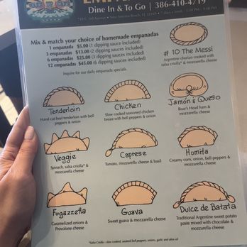 Wake Up Café - Empanada menu. - American Near Me - New Smyrna Beach, Florida Wake Up Café - Empanada menu. - American Near Me - New Smyrna Beach, Florida