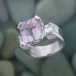 Caffray Jewellers - Emerald cut Kunzite ring