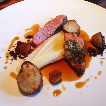 Volt - Tri tip of veal with endive, sunchoke and braised onion - German Near Me - Berlin, BE Volt - Tri tip of veal with endive, sunchoke and braised onion - German Near Me - Berlin, BE