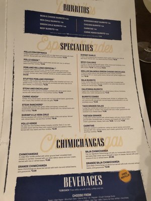Menu photo 8 Eddie's Mexican Restaurant Las Vegas, NV