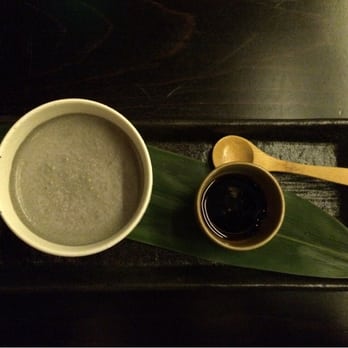 Kinjiro - black sesame mousse with black sugar (kuromitsu) syrup - Izakaya Near Me - Los Angeles, California