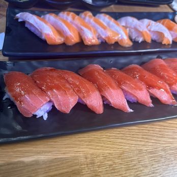 Sushi Damu - Salmon Nigiri Bluefin Tuna Nigiri - Sushi Bars Near Me - Tustin, California Sushi Damu - Salmon Nigiri Bluefin Tuna Nigiri - Sushi Bars Near Me - Tustin, California