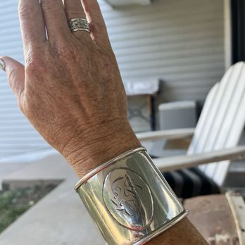 Pierret Designs - Doug took some family, heirloom silver goblets, and turned them into a beautiful bangle - Jewelry Near Me - Denver, Colorado Pierret Designs - Doug took some family, heirloom silver goblets, and turned them into a beautiful bangle - Jewelry Near Me - Denver, Colorado