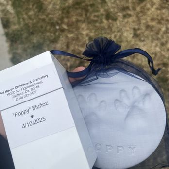 Pet Haven Cemetery & Crematory - our pet dogs paw prints and ashes - Pet Cremation Services Near Me - Gardena, California Pet Haven Cemetery & Crematory - our pet dogs paw prints and ashes - Pet Cremation Services Near Me - Gardena, California