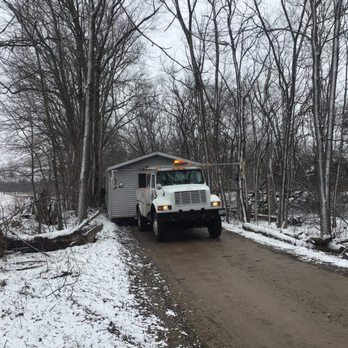 Kingcarz Services - Moving a 16x80 out of the woods in Martin, Mi - Demolition Services Near Me - Hersey, Michigan Kingcarz Services - Moving a 16x80 out of the woods in Martin, Mi - Demolition Services Near Me - Hersey, Michigan