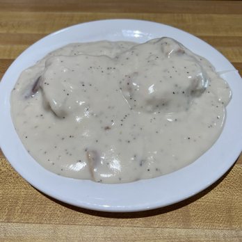 Strikes & Spares Grill - Biscuit with Gravy - Amusement Parks Near Me - Modesto, California