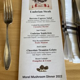 umbrian steak three course menu umbrian steak three course menu