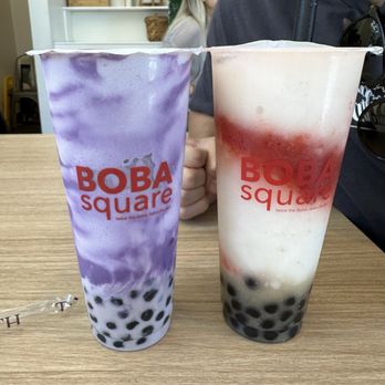 Boba Square - Taro-Nado and Lychee Kisses - Coffee & Tea Near Me - Irvine, California Boba Square - Taro-Nado and Lychee Kisses - Coffee & Tea Near Me - Irvine, California