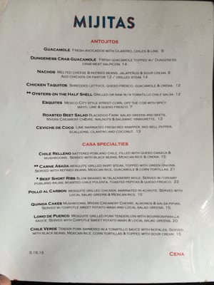 Menu photo 8 Mijitas Eastsound, WA