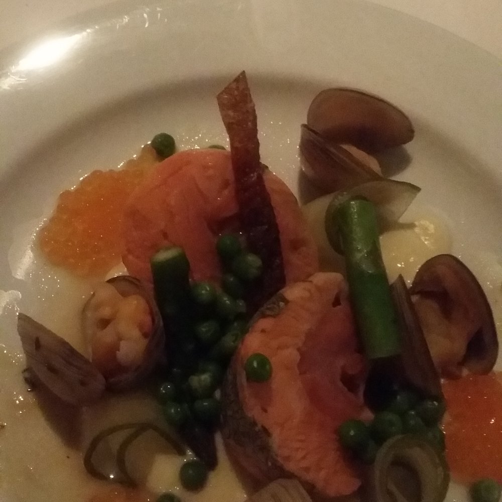 Claire's Kitchen at Le Salon - The special - trout roulad - with clams and fish roe. amazing! - French Near Me - Darlinghurst, NSW Claire's Kitchen at Le Salon - The special - trout roulad - with clams and fish roe. amazing! - French Near Me - Darlinghurst, NSW