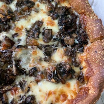 Blue Line Pizza - Wild mushroom pizza, deep dish. - Pizza Near Me - Burlingame, California