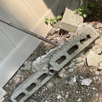 Full of Crap Junk Removal - Cemented cinder block debri from my yard. - Junk Removal & Hauling Near Me