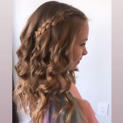 Creations by Zandrah - Waterfall braid and soft waves!!