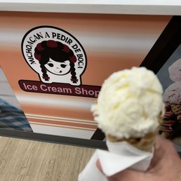 Coconut single waffle ice cream cone Coconut single waffle ice cream cone