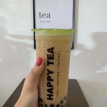 Happy Tea Cafe - Rose Milk Tea with Ice - Coffee & Tea Near Me - La Quinta, California