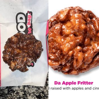 Pinkbox Doughnuts - Burned applie fritter. Terrible. - Donuts Near Me - St. George, Utah Pinkbox Doughnuts - Burned applie fritter. Terrible. - Donuts Near Me - St. George, Utah