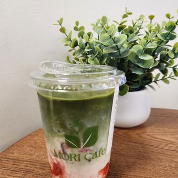 Mori cafe - Strawberry matcha - Coffee & Tea Near Me - Gilbert, Arizona
