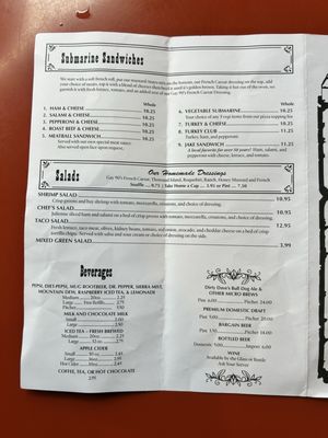 Menu photo 1 Dirty Dave's Pizza Parlor Olympia, WA