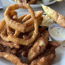 AYCE Lake Perch dinner with onion rings