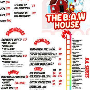 The B.A.W House - the menu - Food Trucks Near Me The B.A.W House - the menu - Food Trucks Near Me