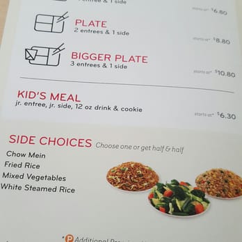 Panda Express - Combo options - Fast Food Near Me - Sherwood Park, Alberta