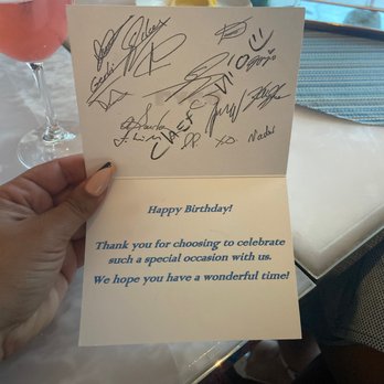 Lago - Birthday card consideration - Italian Near Me - Las Vegas, Nevada