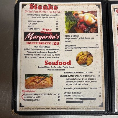 Menu photo 3 Margarita's Steakhouse Perryton, TX