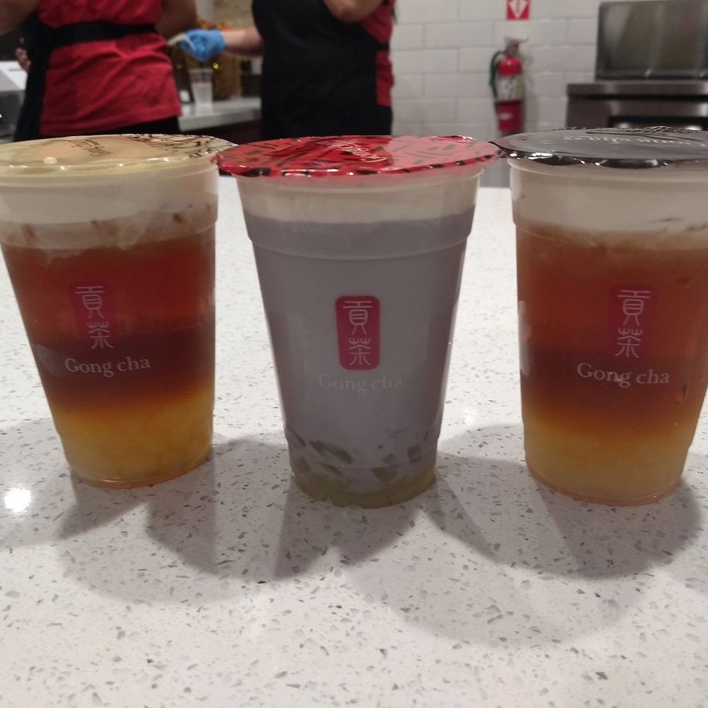 Milk Foam Wintermelon Tea w/ White Pearls Milk Foam Taro Tea w/ Coconut Jelly, both excellent drinks Milk Foam Wintermelon Tea w/ White Pearls Milk Foam Taro Tea w/ Coconut Jelly, both excellent drinks