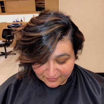 JC Penney Salon - Asymmetrical cut with caramel highlights by Jordyn - Hair Salons Near Me - Manteca, California JC Penney Salon - Asymmetrical cut with caramel highlights by Jordyn - Hair Salons Near Me - Manteca, California
