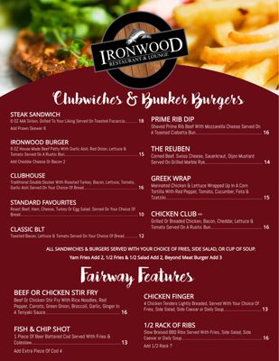 Menu photo 4 The Ironwood Restaurant Salmon Arm, BC Menu photo 4 The Ironwood Restaurant Salmon Arm, BC