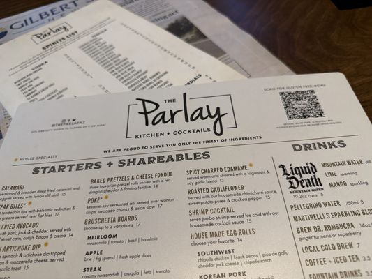 Menu photo 1 The Parlay Kitchen + Cocktails Chandler, AZ Menu photo 1 The Parlay Kitchen + Cocktails Chandler, AZ