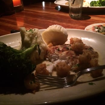 Houston's Restaurant - Grouper with shrimp - American Near Me - Pompano Beach, Florida Houston's Restaurant - Grouper with shrimp - American Near Me - Pompano Beach, Florida