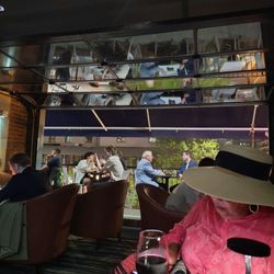 Stogies Cigares Lounge - View from inside towards the covered balcony.