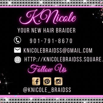 KNicole Braids - Business contact info! Follow us on social media for any updates, booking an appointment & photos!! - Hair Stylists Near Me KNicole Braids - Business contact info! Follow us on social media for any updates, booking an appointment & photos!! - Hair Stylists Near Me