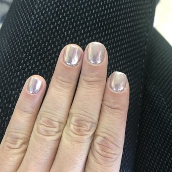 Famous Nails - Chrome nails on pink gel. I love them!! - Nail Salons Near Me - Albuquerque, New Mexico