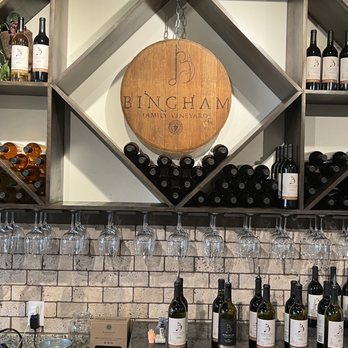 Bingham Family Vineyards - wine glasses and bottles - Wineries Near Me - Grapevine, Texas