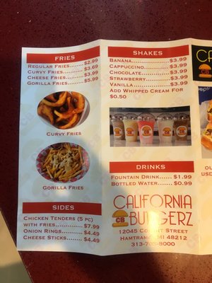 Menu photo 3 California Burgerz Hamtramck, MI