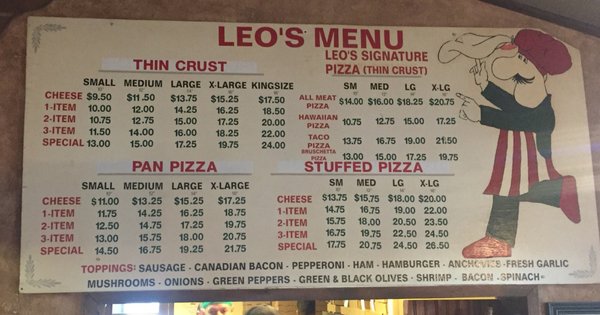 Menu photo 6 Leo's Pizza Jacksonville, IL