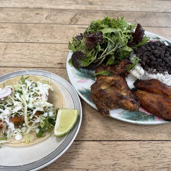 Cholita Linda - Fish taco and Pollo Cholita one thigh and plantains - Latin American Near Me - Oakland, California Cholita Linda - Fish taco and Pollo Cholita one thigh and plantains - Latin American Near Me - Oakland, California